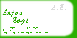 lajos bogi business card